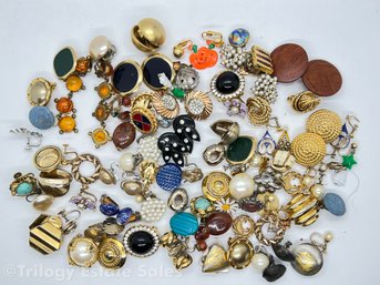 Lot Of Vintage Costume Clip-On Earrings