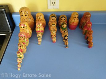 Lot Of Matryoshka Nesting Dolls