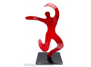 'Red Dancer' Steven Zaluski Signed Sculpture