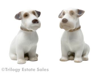Two Bing & Grondahl 2179 Sealyham Terrier Porcealin Figurines