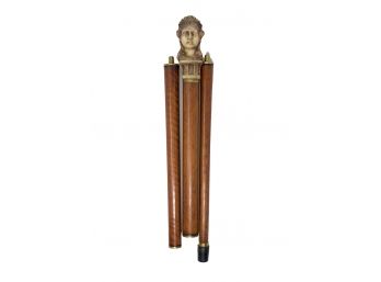 Carved Head Of Queen Victoria Three-Piece Cane
