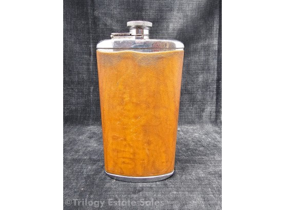 English Leather Wrapped Flask 10oz