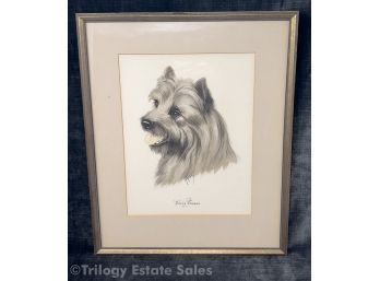 Cairn Terrier Fine Art Print Signed Reggio '59
