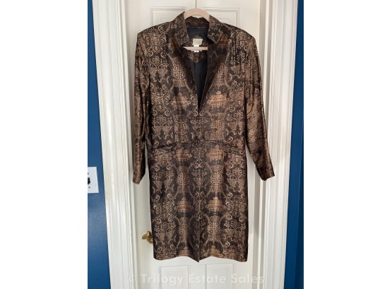 Grace Chuang Size XL Silk Lined Chinese-Inspired Jacket