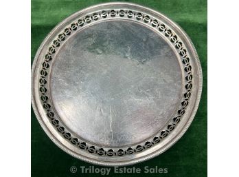 American Coin/900 Silver Ball & Claw Footed Round Tray   15.83ozt