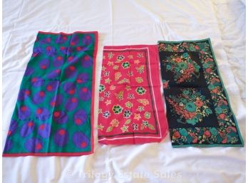 Three Assorted Cotton Scarves