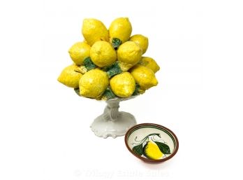 Italian Ceramic Lemon Centerpiece
