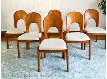 Set Of 6 Teak Dining Chairs By Niels Koefoed For Koefoeds Hornslet, 1960s