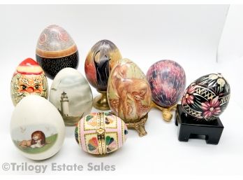 Decorative Eggs: Hand Carved Besmo Astoria China House On The Rock