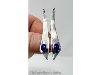 Sterling Silver And Lapis Lazuli Earrings