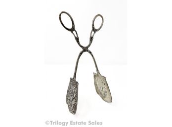 800 Silver Tongs 2.975 Ozt