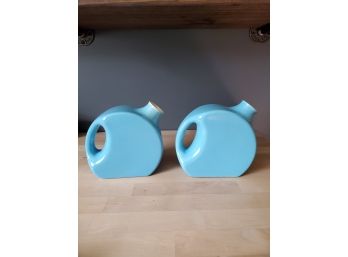 Vintage Blue Oxford Ware Pitchers Or Jugs