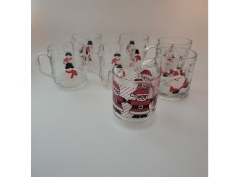 Crate And Barrel And More  Glass Holiday Mugs