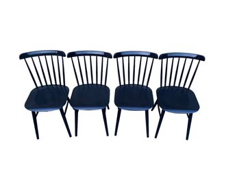 4 Design Within Reach Black Salt Chairs  - Retail $1500