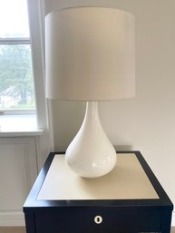 A Pair Of Modern White Porcelain Lamps