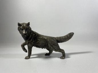 Wallace Pewter Arctic Wolf Figurine By Gunther Granget