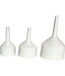 Trio Of Porcelain Laboratory Funnels