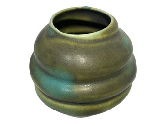 Organic Modern Bud Vase In A Green Turquoise Glaze