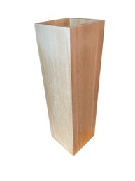 Tall Blonde Wood Vase