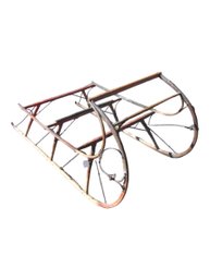 Antique Metal And Wood Sled Frame