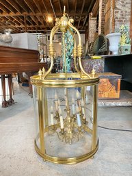 Monumental Georgian Style Solid Brass Lantern