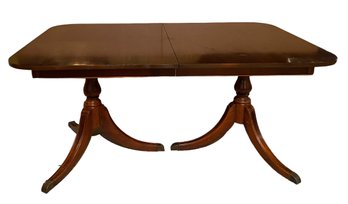 Georgian Style Mahogany Double Pedestal Dining Table
