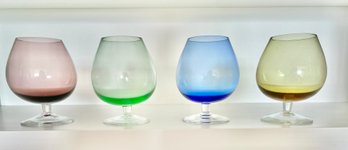 Set Of Four Small Brandy Snifters