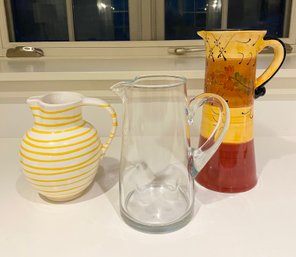 Gmunder Karamik Pitcher With Two Other Pitchers