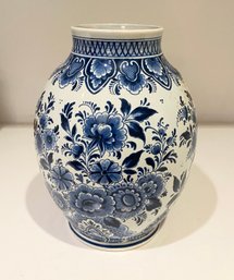 Blue And White Delft Vase