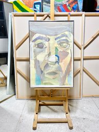 Large Framed Modern Portrait By Boucher