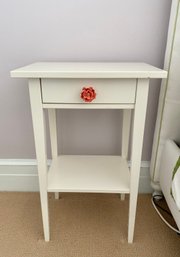 Pair Of Bedside Tables With Floral Knobs