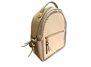 Designer Whipstitch Backpack With Gold Hardware