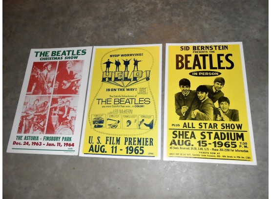 Beatles 3 Unframed Posters - Lot 178