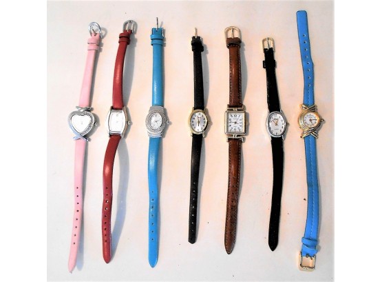 7 Working Watches,  Different Colors - Lot 346