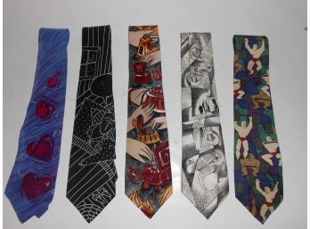 5 Beatles  Song Title Ties - A Day In The Life And More - Lot 188