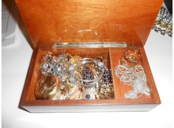 Musical Jewelry Box With Costume Jewelry