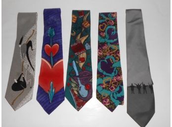 5 Beatles  Song Title Ties - We Can Work It Out And More - Lot 189