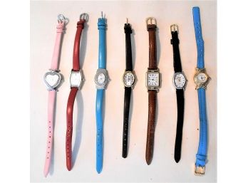 7 Working Watches,  Different Colors - Lot 346