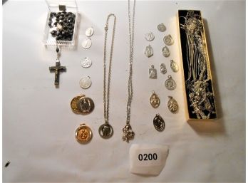 Religious Items - Necklaces, Rosary Beads And More - Lot 200