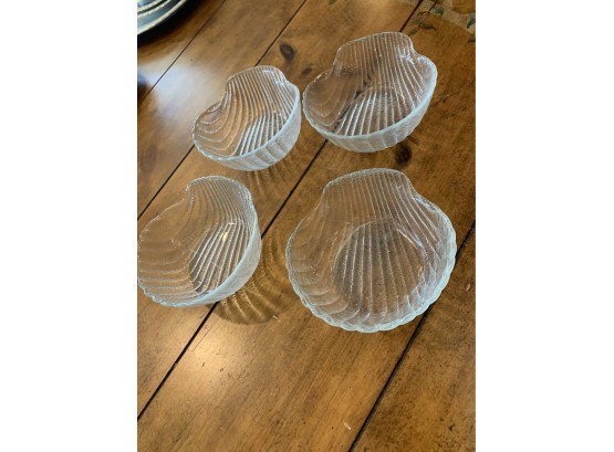 Set Of 4 Sea Shell Dip Bowls