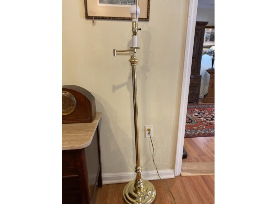 60 Inch Tall Brass Colored Floor Lamp With Adjustable Arm