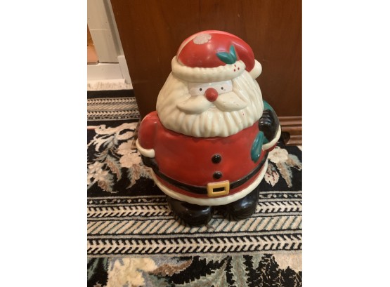 Santa Cookie Jar With Voice Box