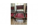 Set Of 3 Antique  Red Velvet Victorian Gothic Chairs