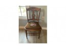 Beautiful Antique Floral Needlepoint Chair