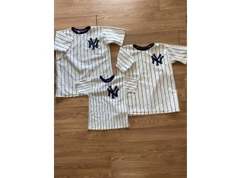 Lot Of 3 Vintage NYC Yankees 1970s Tshirt Stadium Giveaways