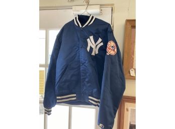 Vintage NY Yankees Members Only Style Branded Button Up Jacket