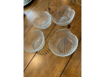 Set Of 4 Sea Shell Dip Bowls