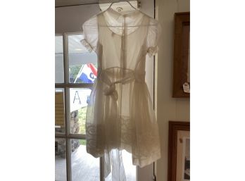 Vintage 1960s Girls First Communion Dress With Veil