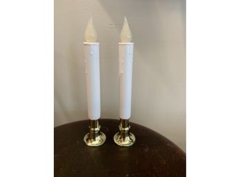 Pair Of Batter Powered Candle Sticks