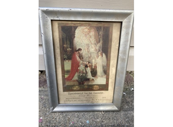 1937 First Communion Framed